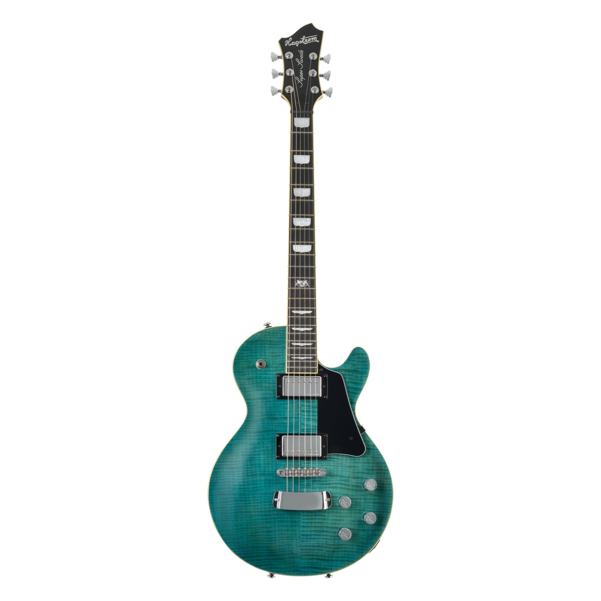 Hagstrom Super Swede MK III electric guitar in Fall Sky Gloss, front view