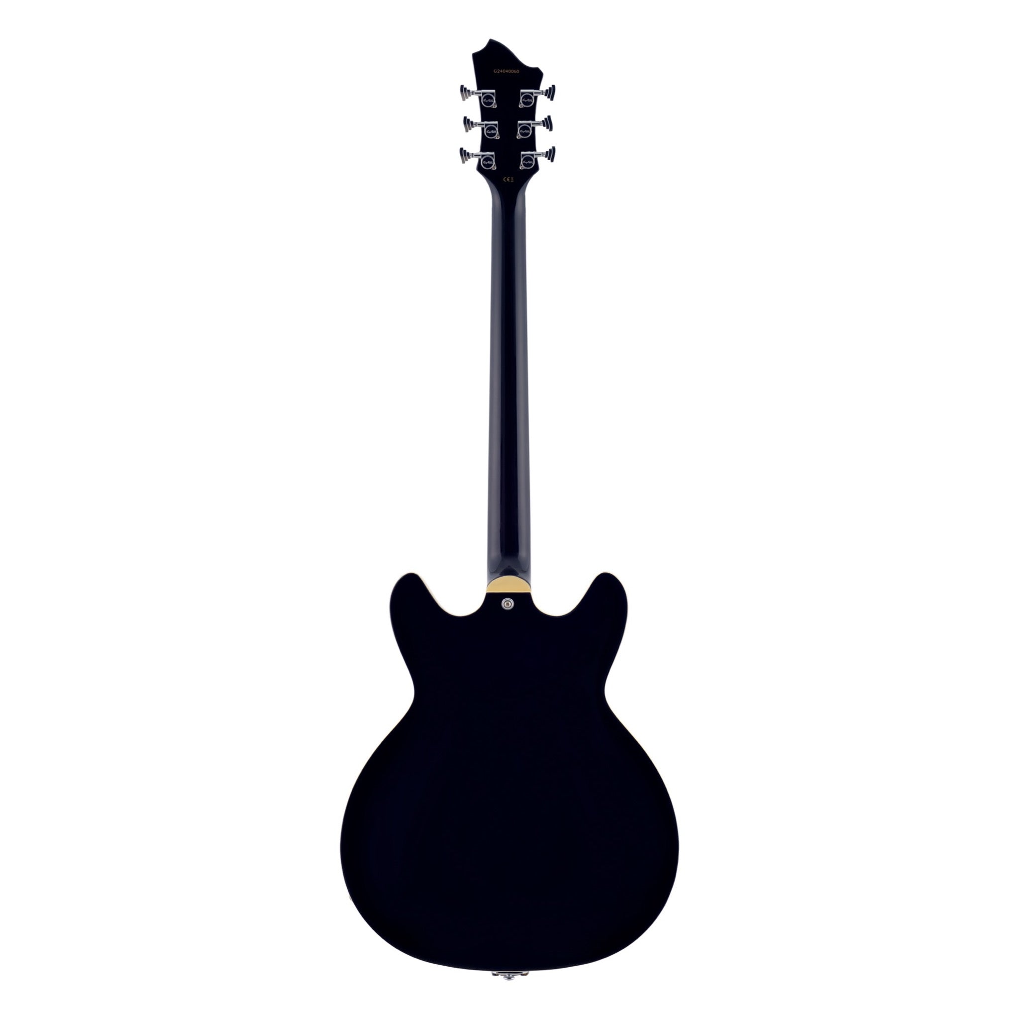 Hagstrom Tremar Viking Baritone Deluxe Black Gloss back view