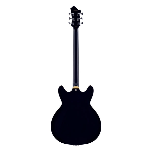Hagstrom Tremar Viking Baritone Deluxe Black Gloss back view