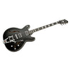Hagstrom Tremar Viking Baritone Deluxe Black Gloss body and f-hole detail
