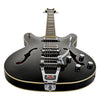 Hagstrom Tremar Viking Baritone Deluxe Black Gloss pickups detail