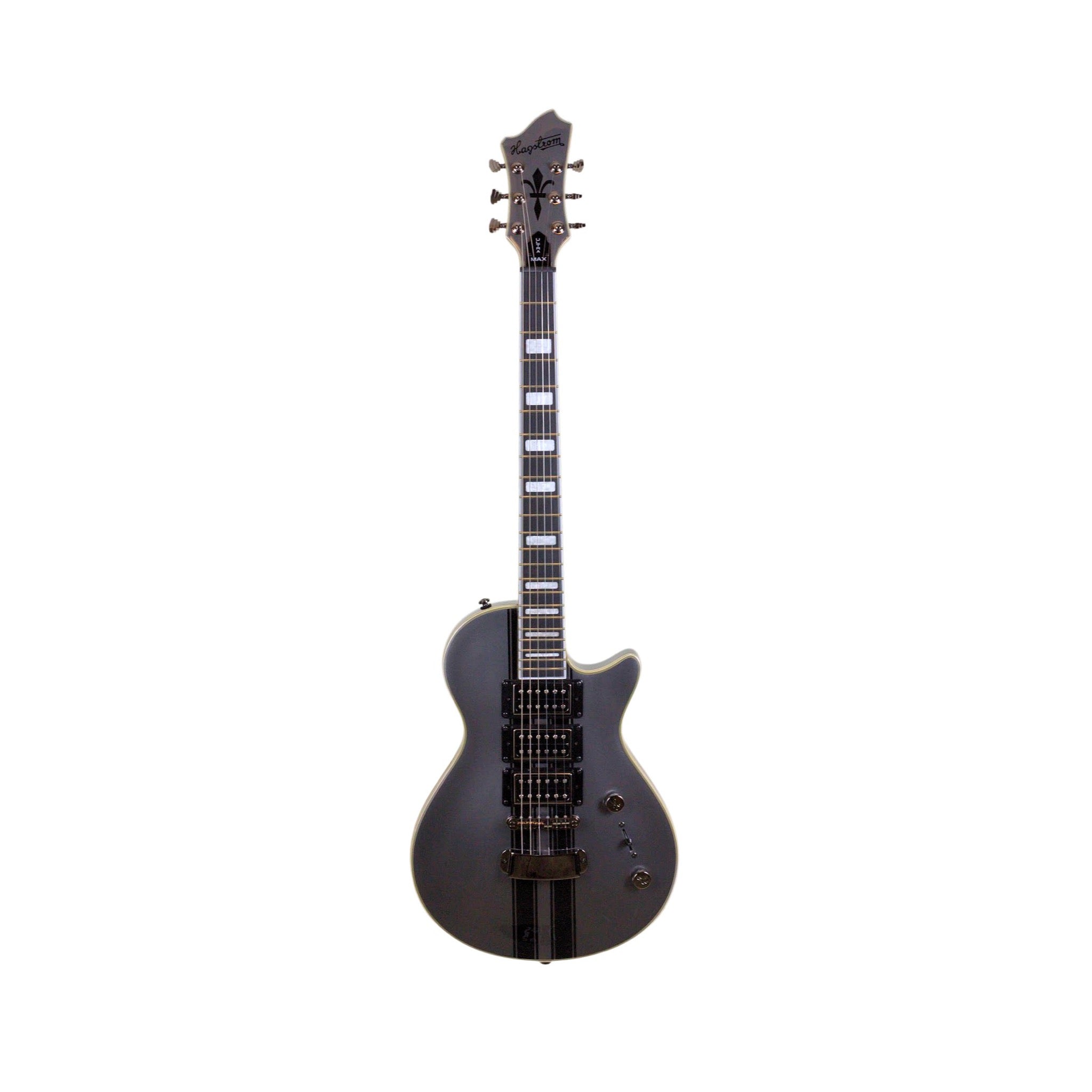 Hagstrom Ultra Max GT electric guitar in Carbonized Grey, full front view