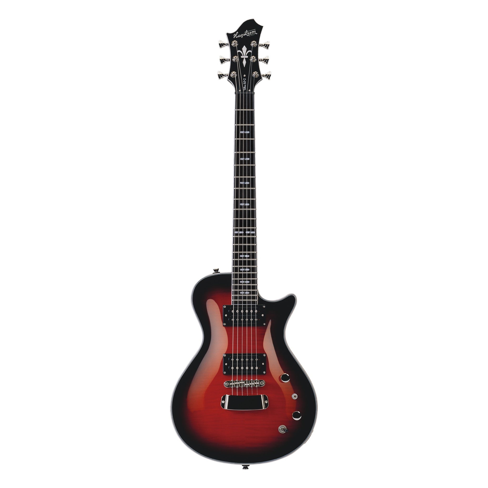 Hagstrom Ultra Swede electric guitar in Burgundy Burst, front view