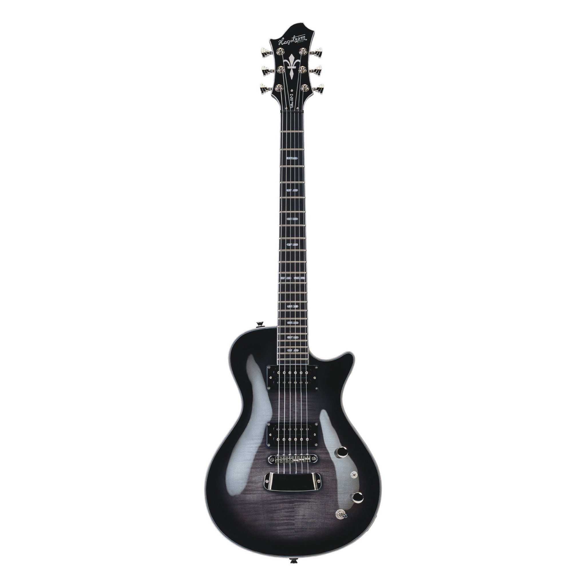 Hagstrom Ultra Swede electric guitar in Cosmic Black Burst, front view