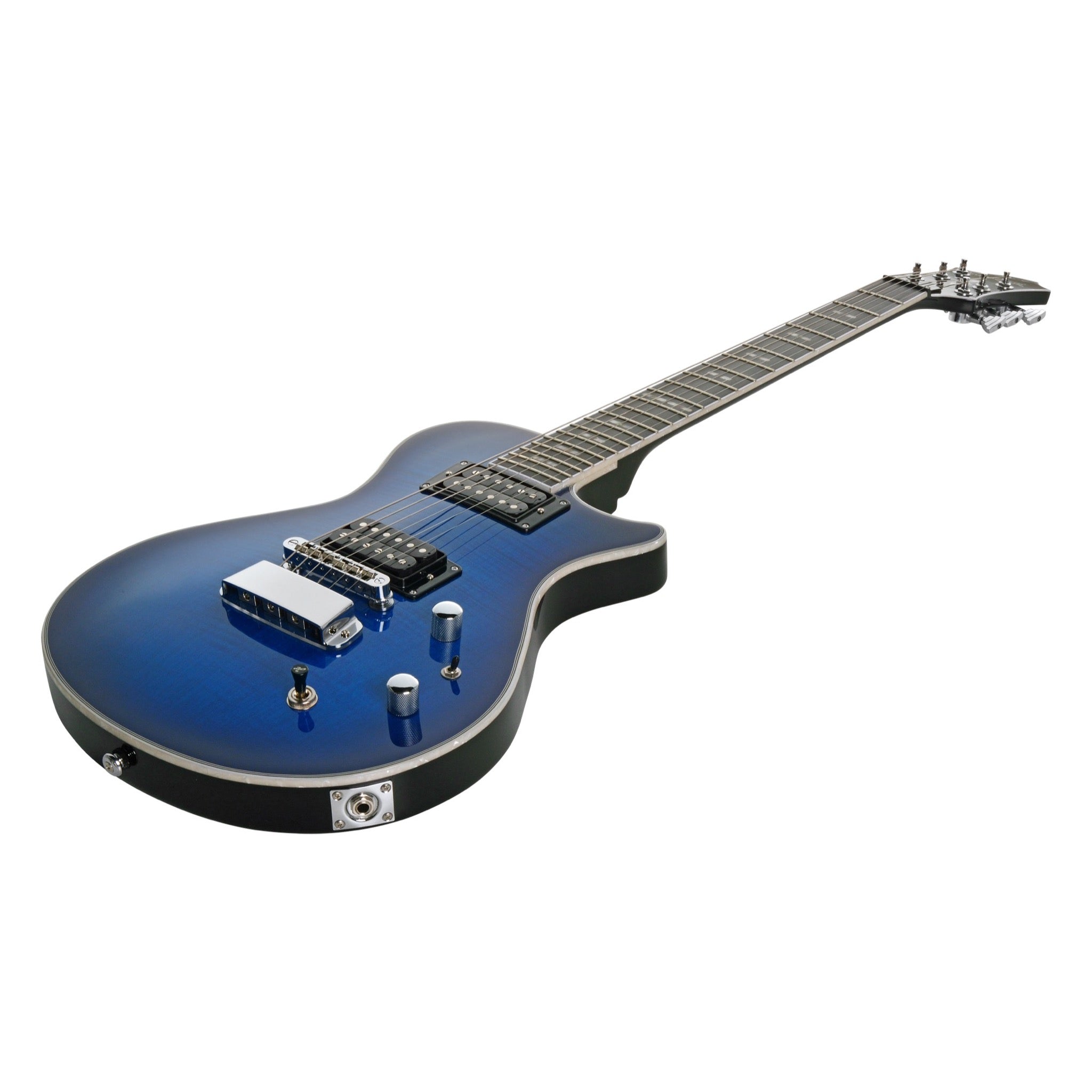 Hagstrom Ultra Swede Worn Denim headstock and neck detail