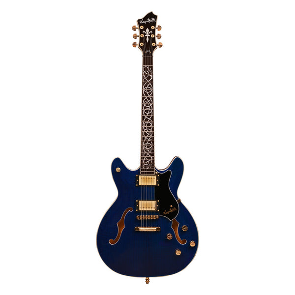 Hagstrom Viking 100th Anniversary electric guitar in Dark Waters, front view
