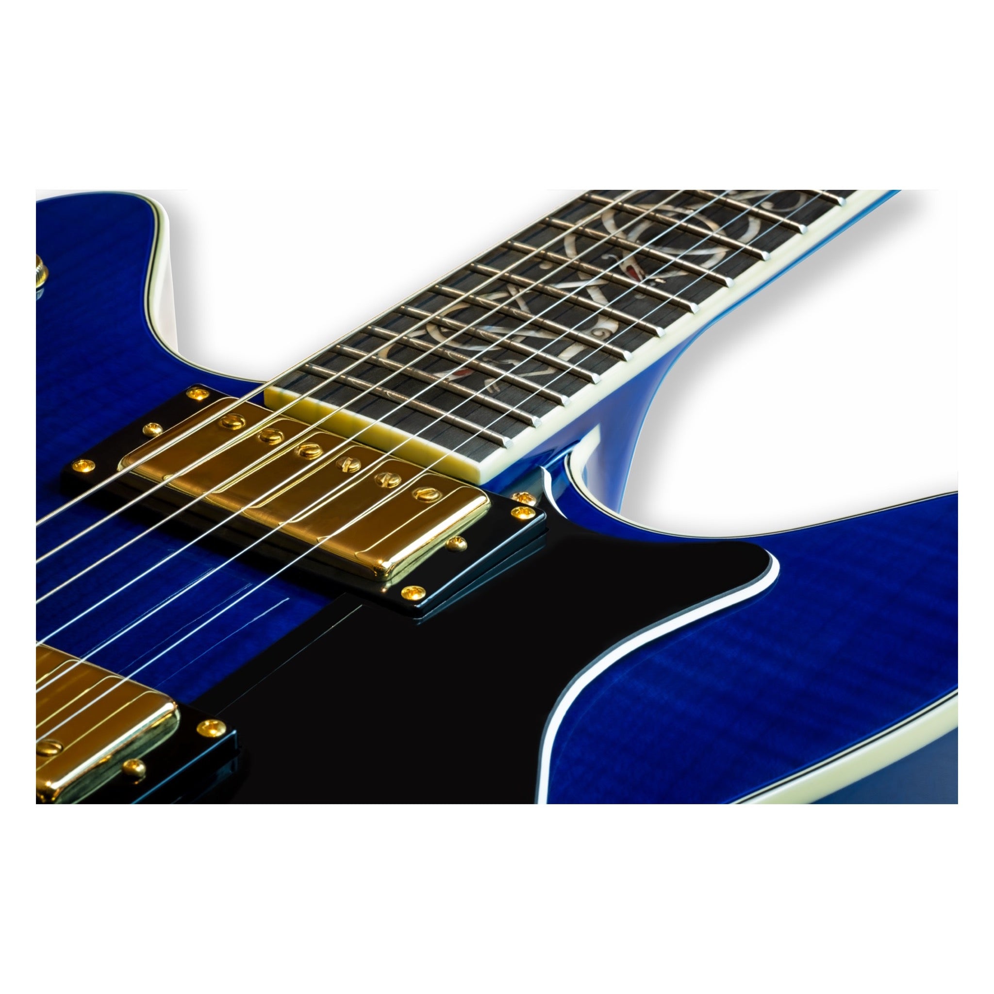 Hagstrom Viking 100th Anniversary Dark Waters neck detail