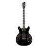 Hagstrom Viking Deluxe Baritone in Black Gloss, front view