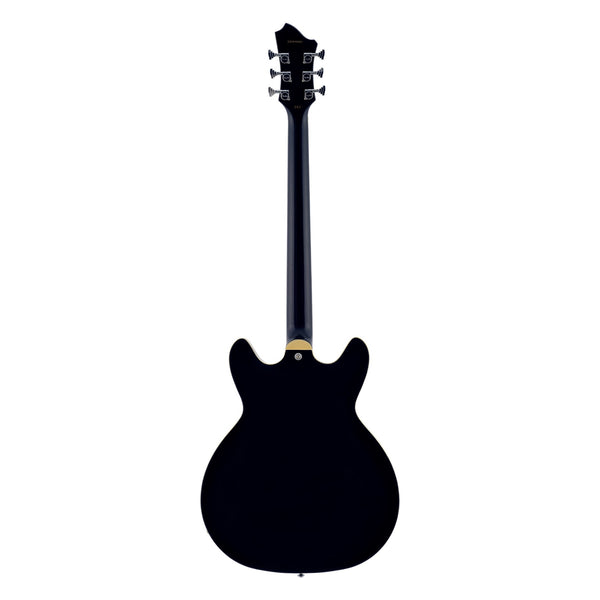 Hagstrom Viking Deluxe Baritone Black Gloss back view