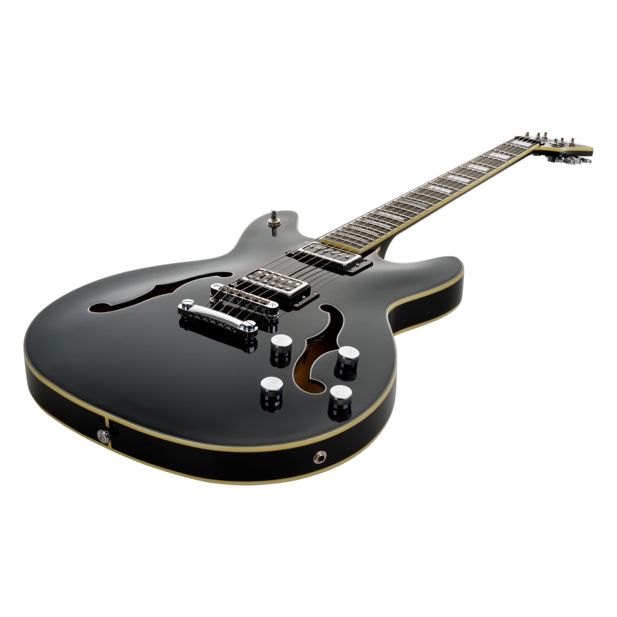 Hagstrom Viking Deluxe Baritone Black Gloss pickups detail