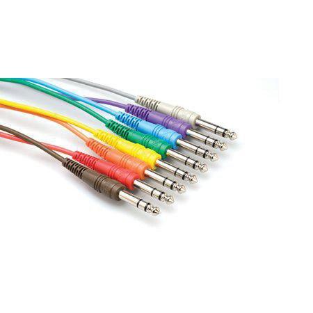 Hosa CSS - 845 18 - Inch 1/4" TRS Balanced Patch Cables 8 - Pack - El Cajon Guitars and Music