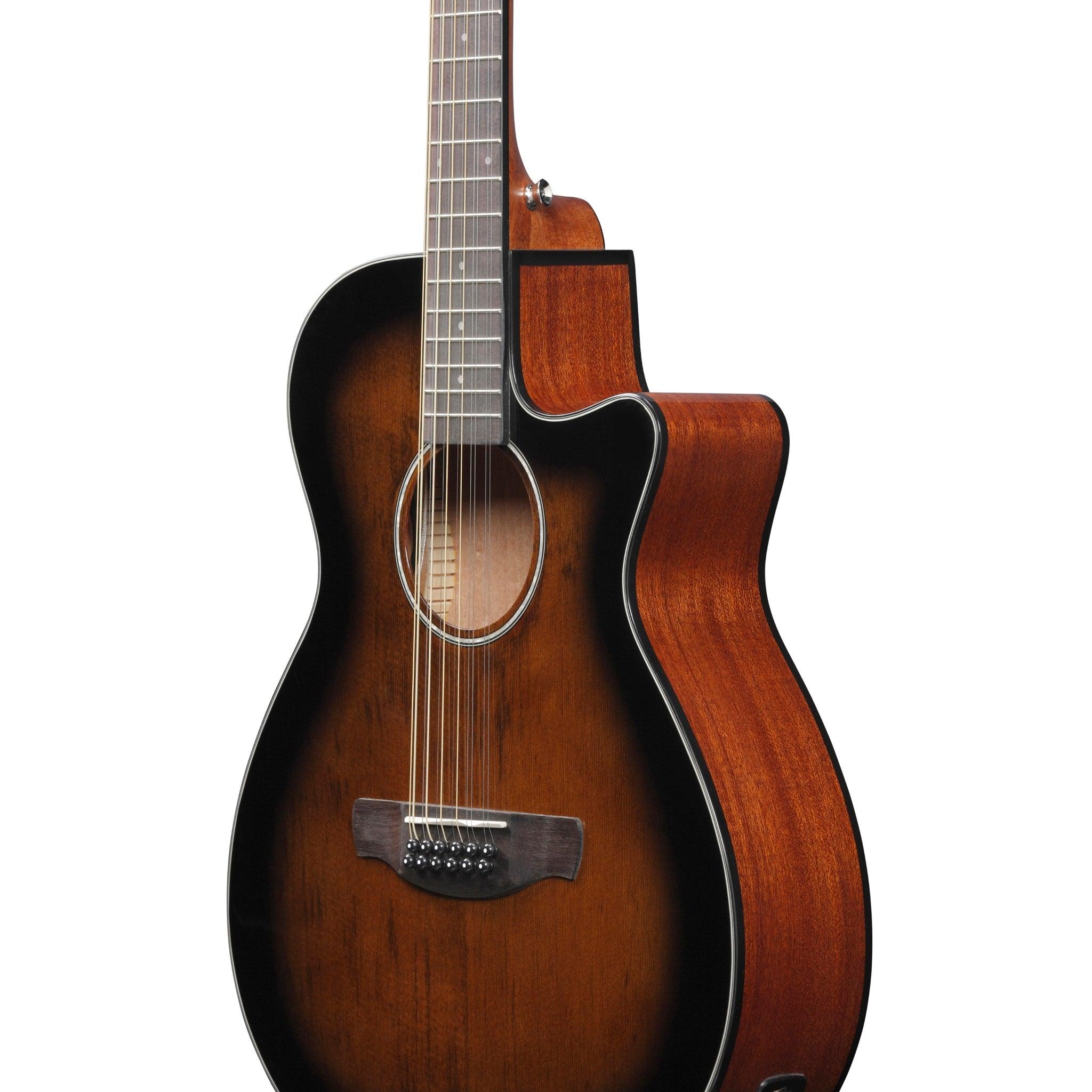 Ibanez AEG 12 - String Acoustic - Electric Guitar (Dark Violin Sunburst) (B08TYXBM8N) - El Cajon Guitars and Music