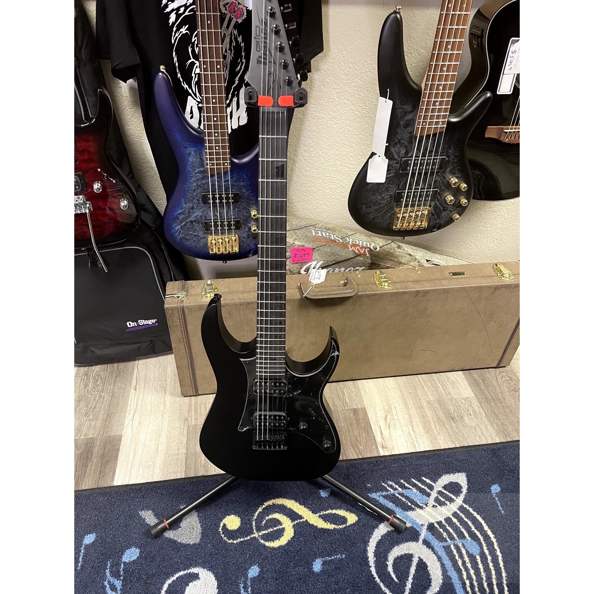 Ibanez GRG 6 String Solid - Body Electric Guitar, Right, Black Flat - El Cajon Guitars and Music