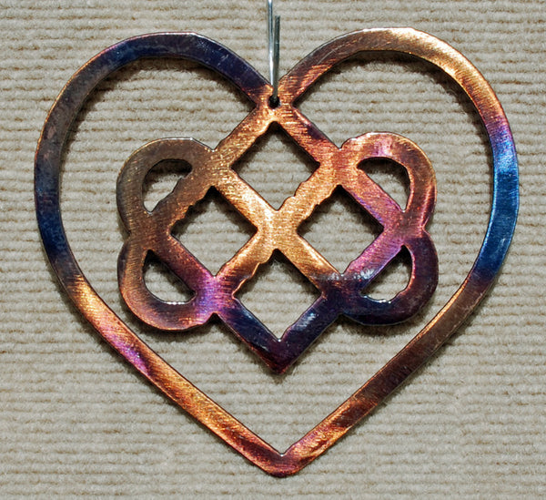 Celtic Heart with Knot Metal Art Sculpture
