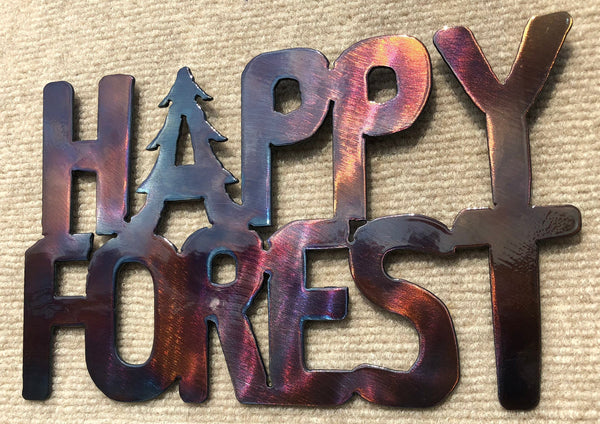 Happy Forest Metal Art