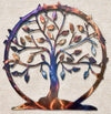 Tree of Life / Family Tree with Circle Metal Art Sculpture