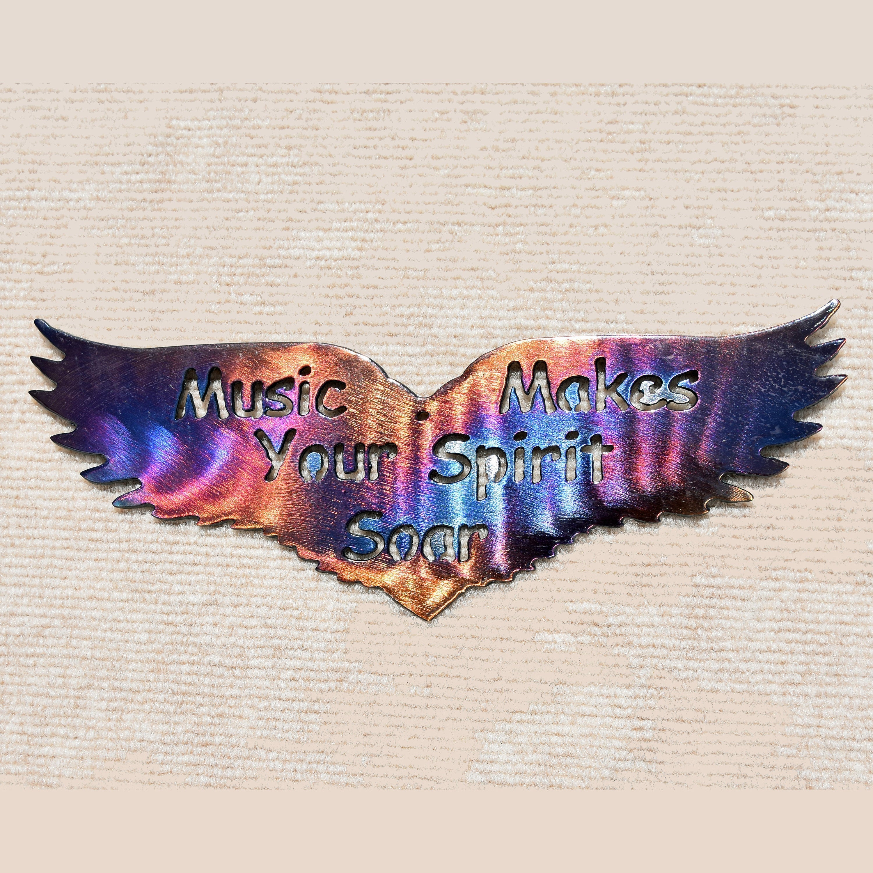 Music Makes Your Spirit Soar Metal Art Sculpture