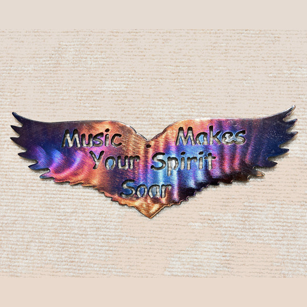Music Makes Your Spirit Soar Metal Art Sculpture