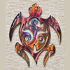 Turtle Tribal Metal Art Sculpture