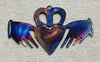 Claddagh Celtic Metal Art Sculpture