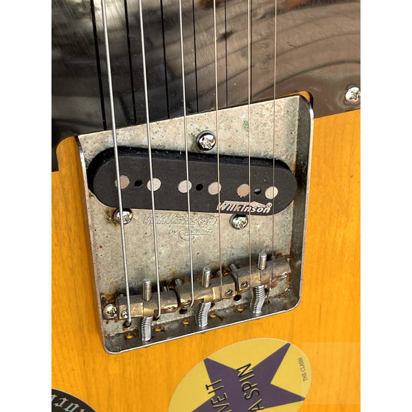 Joe Strummer Tribute Vintage V52 Icon Electric Guitar in Distressed Butterscotch - El Cajon Guitars and Music