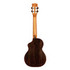 Kala Contour spruce rosewood tenor cutaway ukulele, back view with solid rosewood back and slotted headstock