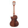 Kala KA-SA-TE-C tenor ukulele rear view, showing acacia body, cutaway and mahogany neck