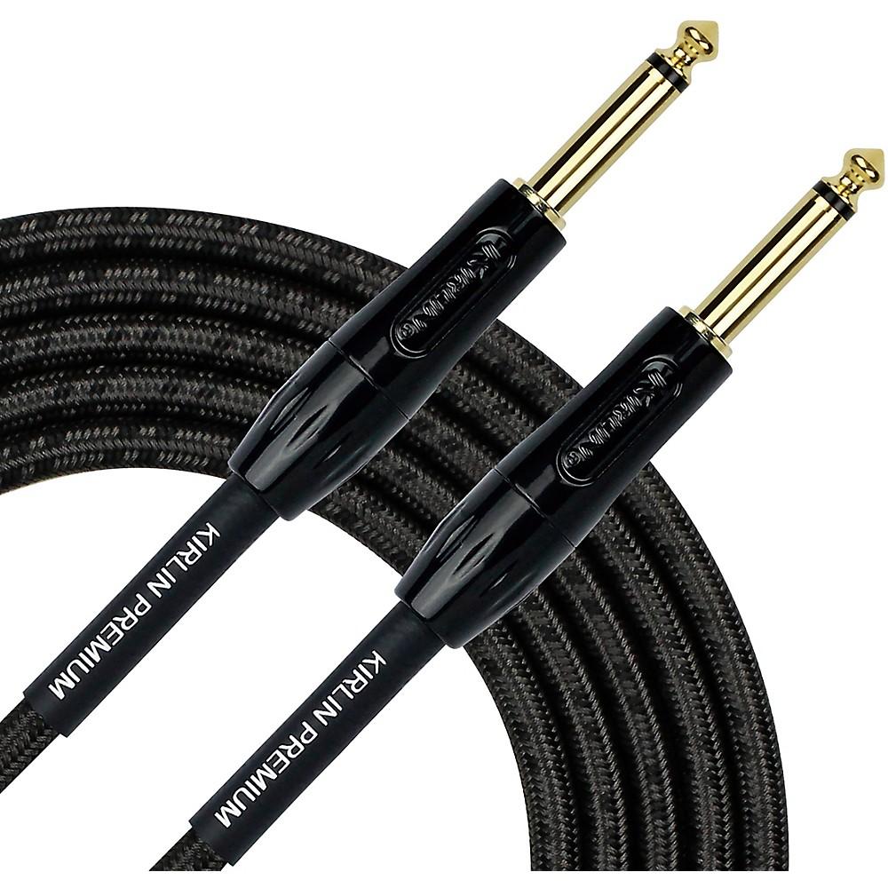 Kirlin Premium Plus Instrument Cable with Charcoal Gray and Black Woven Jacket 20 ft - El Cajon Guitars and Music