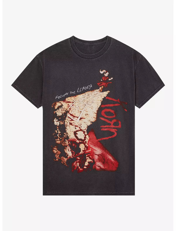 Korn Follow the Leader Mens T-shirt- 2 Sided Hop Scotch - New
