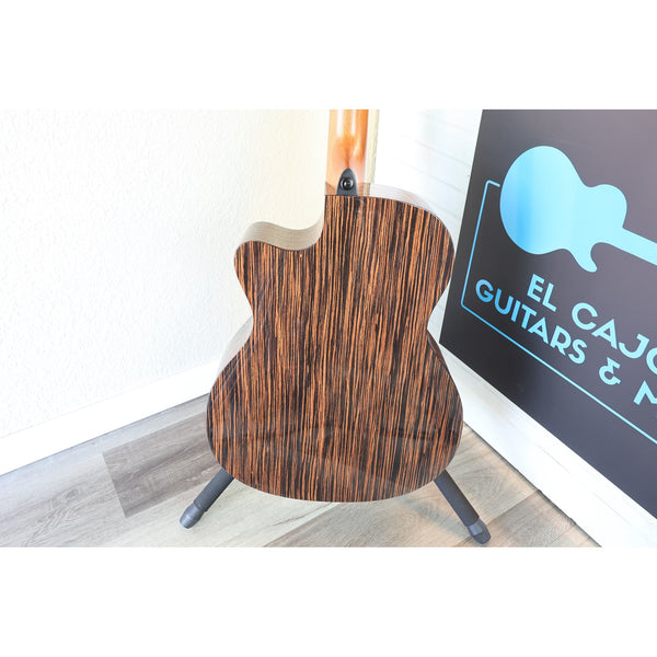 Lâg HyVibe 50 Auditorium Bevel Cutaway Smart Guitar – HV50ACE-2512LT22580 - back grain detail full back showing at El Cajon Guitars and Music, ECG Music