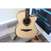 Lâg HyVibe 50 Auditorium Bevel Cutaway Smart Guitar – HV50ACE-2512LT22580 - front full with grain showing at ECGMusic front.