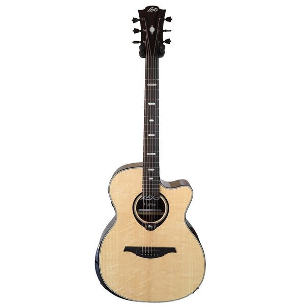 Lâg HyVibe 50 Auditorium Bevel Cutaway Smart Guitar – HV50ACE-2512LT22580 full front guitar