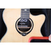 Lâg HyVibe 50 Auditorium Bevel Cutaway Smart Guitar – HV50ACE-2604LT07464 sound hole and internal sticker showing.
