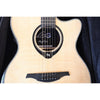 Lâg HyVibe 50 Auditorium Bevel Cutaway Smart Guitar – HV50ACE-2604LT07464 bridge, sound hole, front body..
