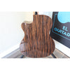 Lâg HyVibe 50 Auditorium Bevel Cutaway Smart Guitar – HV50ACE-2604LT07464 back closeup with grain showing.