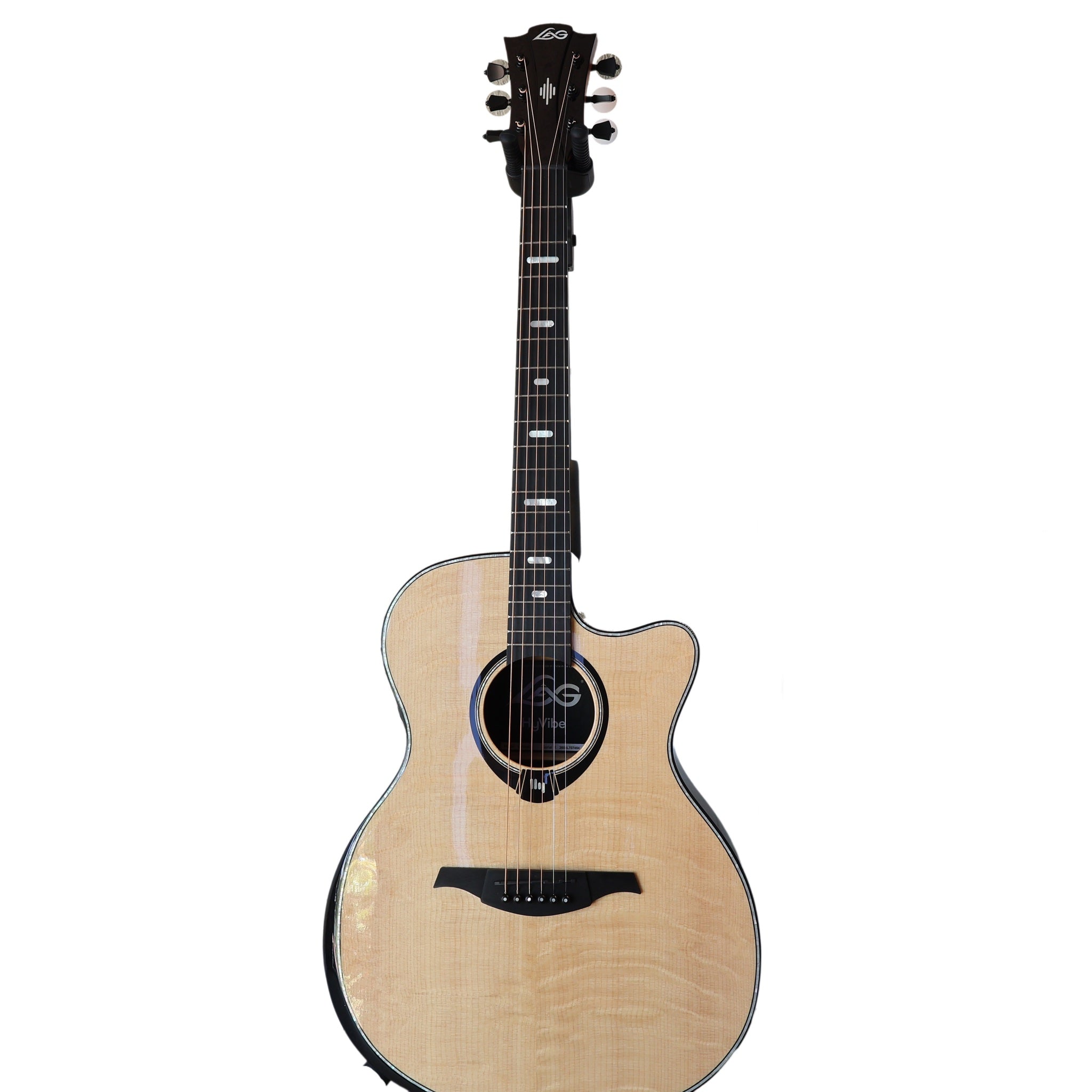 Lâg HyVibe 50 Auditorium Bevel Cutaway Smart Guitar – HV50ACE-2604LT07464 at ECGMusic.com