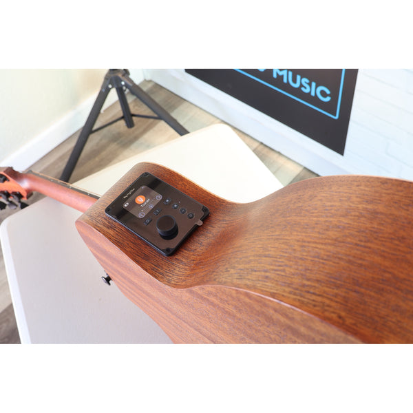 The controls showing the Tuner Menu on this Lâg HyVibe 10 HV10ACE, Serial Number 2604LT07360.