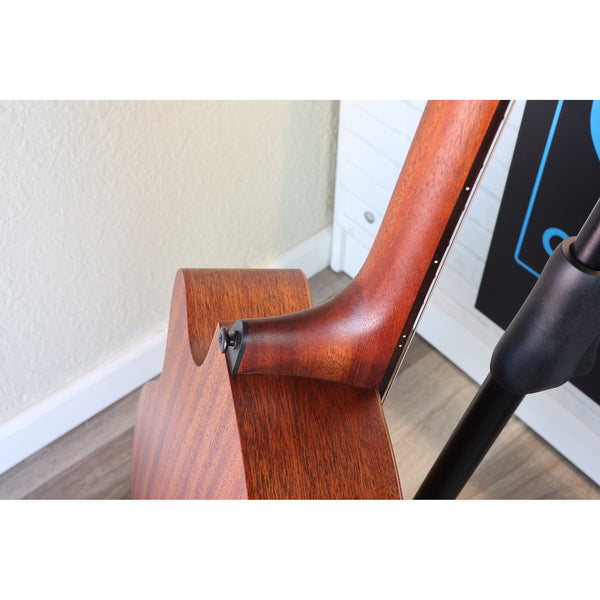Back upper body to neck non cutaway side view of this Lâg HyVibe 10 HV10ACE Serial 2604LT07360.