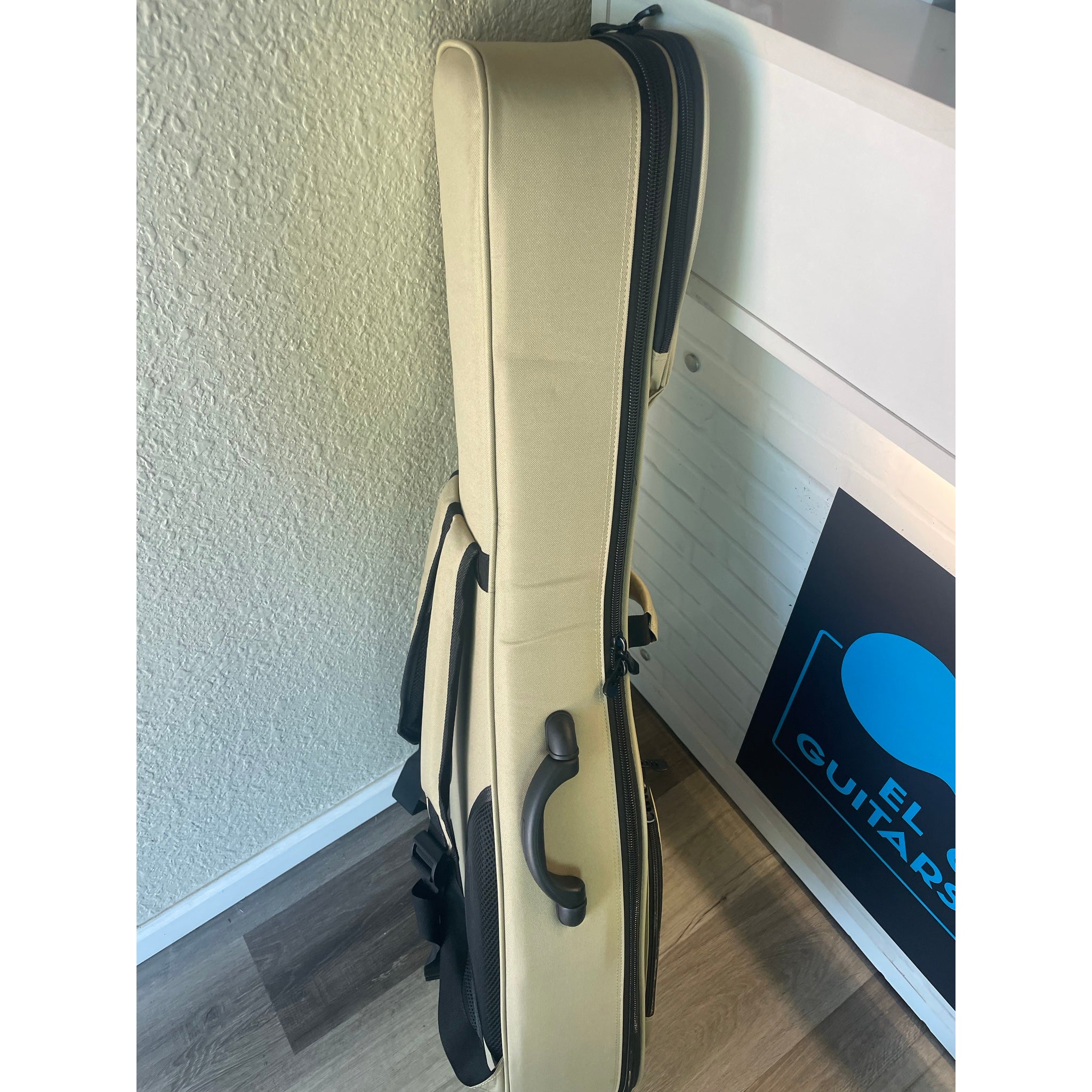Side view of the case that comes with this  Lâg HyVibe 10 HV10ACE,Serial Number 2604LT07360.