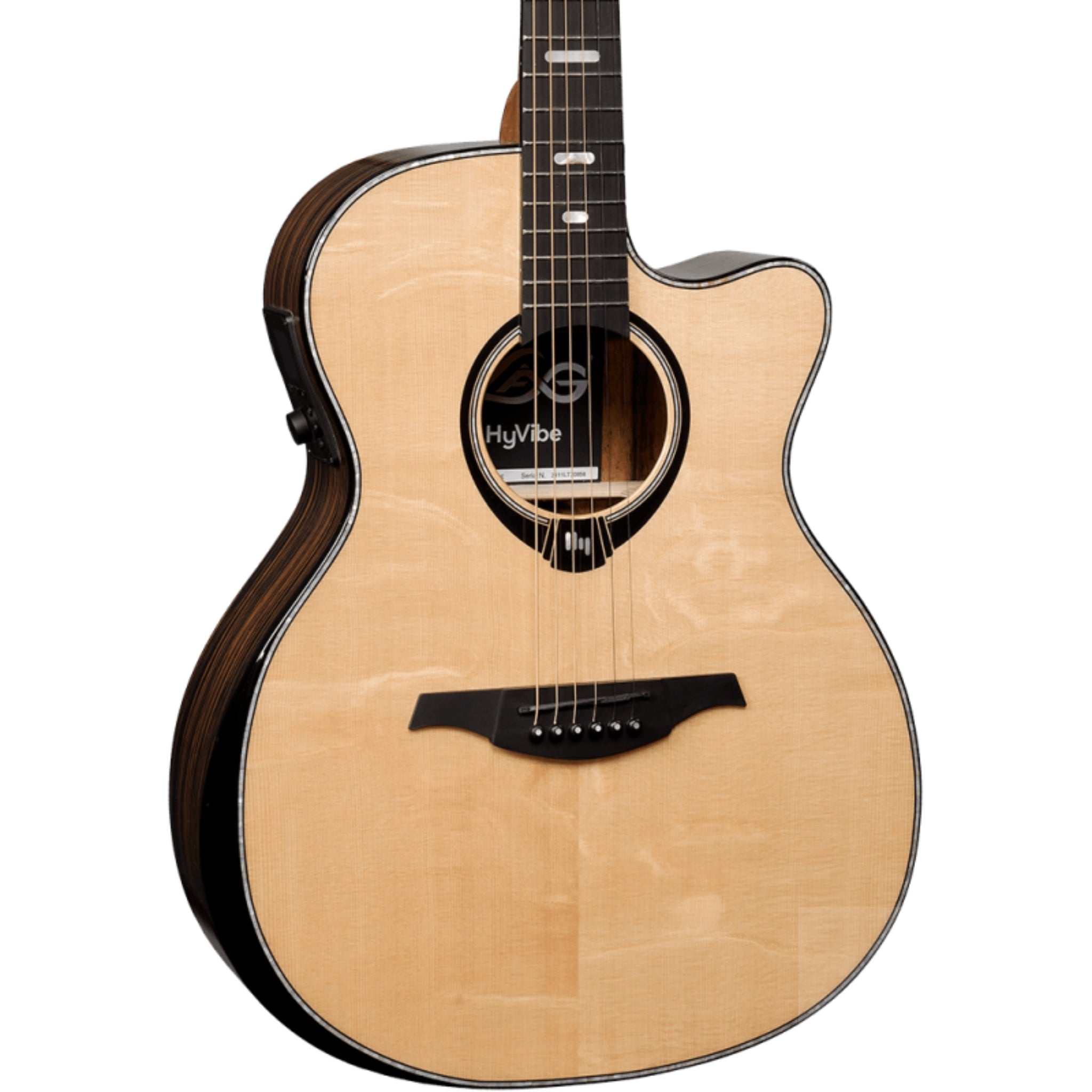 Lag Hyvibe 50 Auditorium Bevel Cutaway Gloss GLH HV50ACE - El Cajon Guitars and Music
