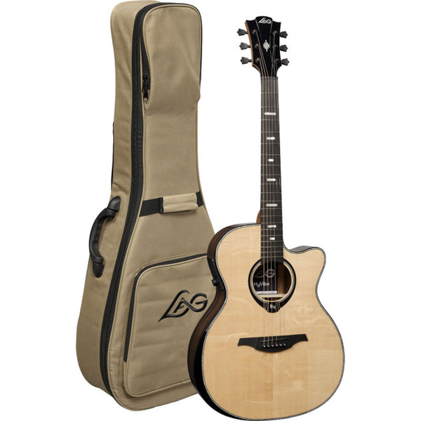 Lag Hyvibe 50 Auditorium Bevel Cutaway Gloss GLH HV50ACE - El Cajon Guitars and Music