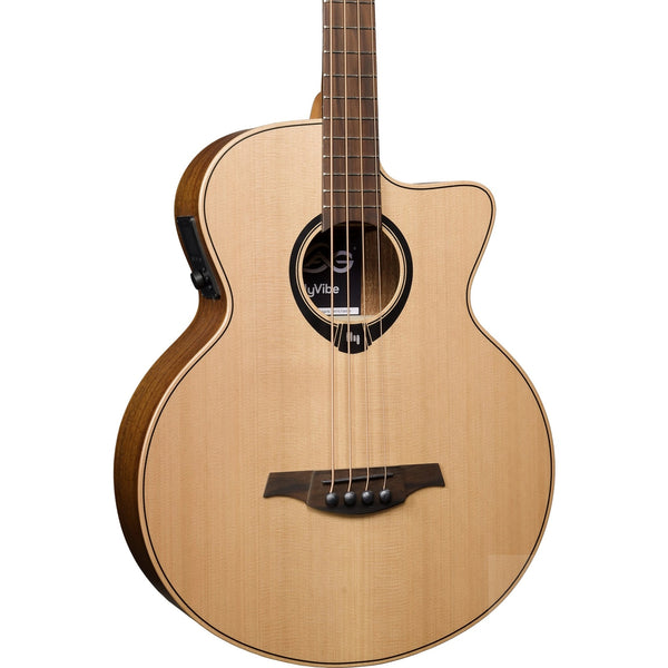 Lag Smart Acoustic Bass Hyvibe 10 Acoustic Bass Cutaway Satin - El Cajon Guitars and Music
