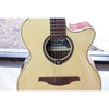 Lâg T218ACE Tramontane 218 Auditorium Acoustic-Electric Guitar – Natural Gloss - Serial Number 2511LT19929 - natural light at ECGMusic.com - front body 