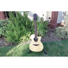 Lâg T218ACE Tramontane 218 Auditorium Acoustic-Electric Guitar – Natural Gloss - Serial Number 2511LT19929 - natural light at ECGMusic.com outside