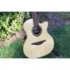 Lâg T218ACE Tramontane 218 Auditorium Acoustic-Electric Guitar – Natural Gloss - Serial Number 2511LT19929 - natural light at ECGMusic.com - front.