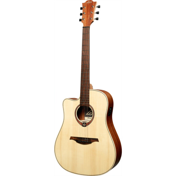 Lag TL70DCE - NAT Dreadnought Left - Handed Cutaway Acoustic - Electric Natural - El Cajon Guitars and Music
