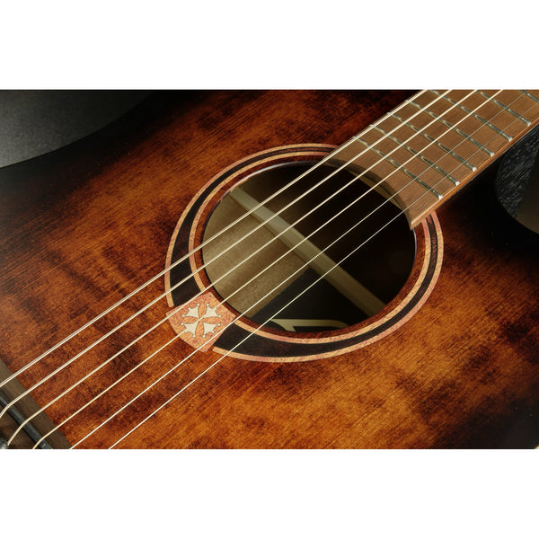 Lâg Tramontane 70 T70DCE-B&B Dreadnought Acoustic-Electric Guitar – Black & Brown