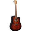 Lâg Tramontane 70 T70DCE-B&B Dreadnought Acoustic-Electric Guitar – Black & Brown
