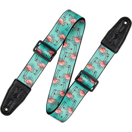 Levy S MPD2 - 121 Polyester Guitar Strap Flamingos - El Cajon Guitars and Music