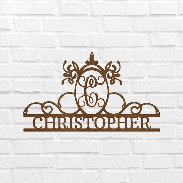 Initial and Name Personalized Gifts - Custom Metal Sign